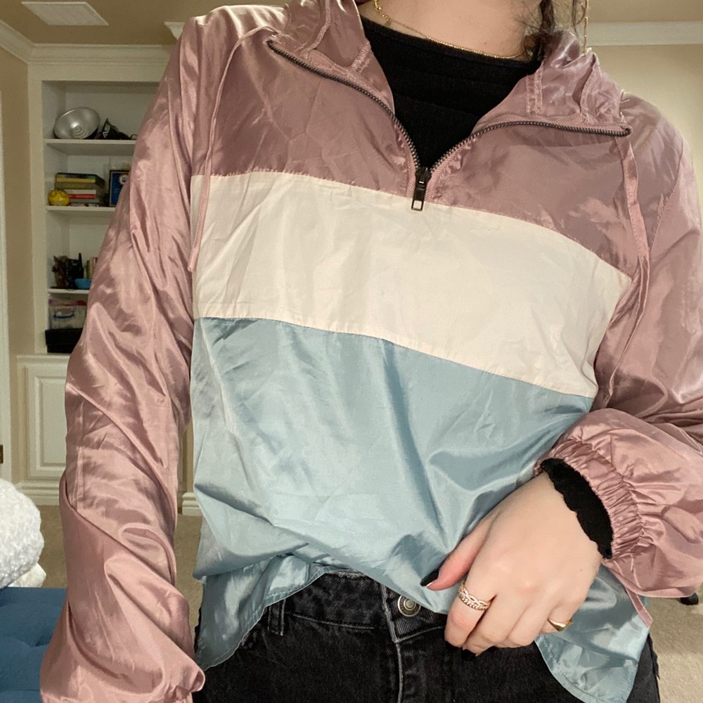 pacsun colorblock windbreaker